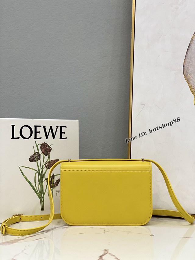 Loewe專櫃2022全新Goya系列小號手袋 羅意威爆款純色全皮肩背斜挎女包 lyw1070